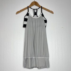 lululemon athletica Black and White Striped Tank Top